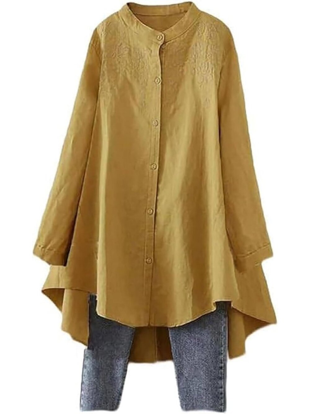 Stylish Women's Cotton Linen Button Down Shirt - Casual Summer Top
